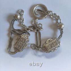 Watch chain / Chatelaine, Antique / Vintage / 925 Silver Mini Several Hallmarks