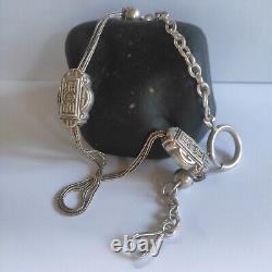 Watch chain / Chatelaine, Antique / Vintage / 925 Silver Mini Several Hallmarks