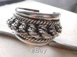 Wholesale Sterling Silver Bracelet Vintage Old Berber Africa Aures 176 Grs Ba11