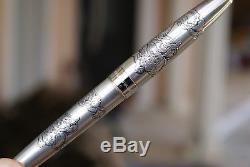 Wonderful Old Namiki Dragon 18 Kts Fountain Pen In Sterling Silver