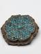 Zx Persian Belt Plaque 19th Century Turquoise Mosaic Old Silver