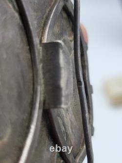 ZX Persian Belt Plaque 19th Century Turquoise Mosaic Old Silver