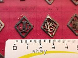 160 Monogrammes Argent Massif Lettres Anciennes Collection Rare Art Deco silver