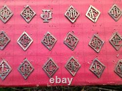 160 Monogrammes Argent Massif Lettres Anciennes Collection Rare Art Deco silver