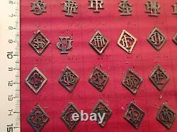 160 Monogrammes Argent Massif Lettres Anciennes Collection Rare Art Deco silver