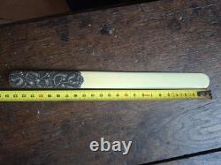 1 Ouvre Lettre Ancien Art Nouveau Metal Argente? Fourre 23 Cm? Ancien