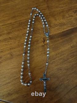 2 Ancien chapelet argent massif