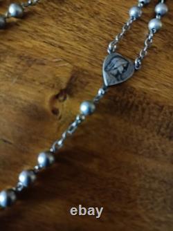 2 Ancien chapelet argent massif
