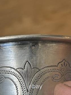 2 Ancienne timbales en argent massif minerve