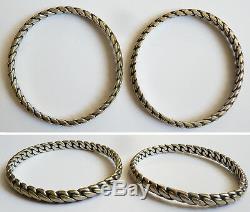 2 Anciens Bracelet en argent massif silver bracelet 57 gr ethnique