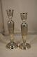 2 Bougeoirs Ancien Argent Massif Persian Islamic Solid Silver Candlesticks 398gr