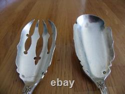 2 Couverts De Service Anciens Argent Massif Minerve Decor Louis XV