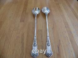 2 Couverts De Service Anciens Argent Massif Minerve Decor Louis XV