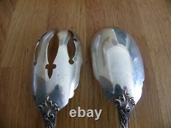 2 Couverts De Service Anciens Argent Massif Minerve Decor Louis XV