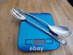 2 Couverts De Service Anciens Argent Massif Minerve Decor Louis XV