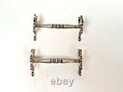 2 Porte Couteaux Anciens Argent Massif Anglais Solid Silver Victorian