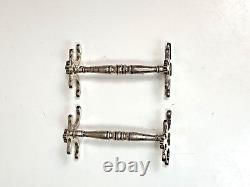 2 Porte Couteaux Anciens Argent Massif Anglais Solid Silver Victorian