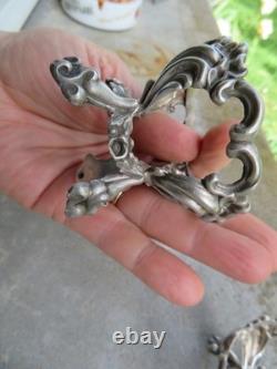 2 anciens salerons en argent massif 70 gr et verrine bleu