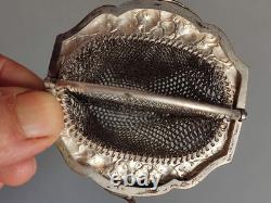 52,4g Ancienne grande bourse aumônière / sac de soirée en Argent fin XIXème