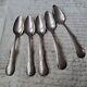 5 Cuillères A Café En Argent Xixè Anciennes Argent Européen Sterling Silver