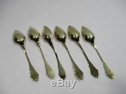 6 Ancienne Petite Cuillere Argent Vermeil Poincons Labbe Vieillard Silver Spoon