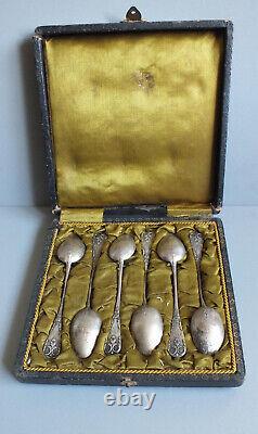 6 Anciennes Petites Cuilleres Argent Poincon Minerve 2eme Titre Ed. Bonnescoeur