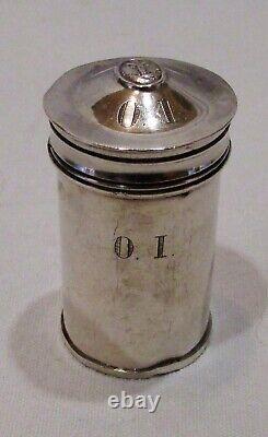 AMPOULE AUX SAINTES HUILES ANCIENNE 19ème ARGENT MASSIF / silver holy oil box