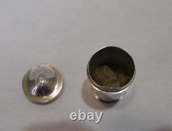 AMPOULE AUX SAINTES HUILES ANCIENNE 19ème ARGENT MASSIF / silver holy oil box