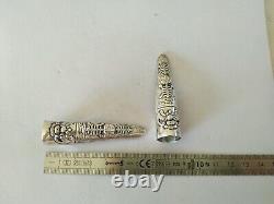 ANCIENNES BAGUE PROTÈGE ONGLE ARGENT MASSIF Chinese sterling silver nail guard