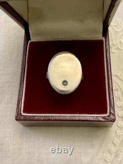 ANCIENNE BAGUE De Petit DOIGT SAPHIR ET ARGENT MASSIF- SUPERBE CHEVALIÈRE