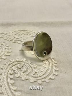 ANCIENNE BAGUE De Petit DOIGT SAPHIR ET ARGENT MASSIF- SUPERBE CHEVALIÈRE