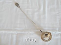 ANCIENNE Cuillère PUNCH ARGENT MASSIF Poinçonnée Minerve 1 Titre Décor D'OISEAUX