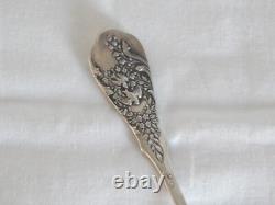 ANCIENNE Cuillère PUNCH ARGENT MASSIF Poinçonnée Minerve 1 Titre Décor D'OISEAUX