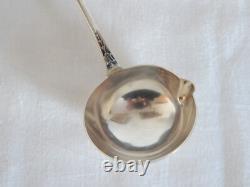 ANCIENNE Cuillère PUNCH ARGENT MASSIF Poinçonnée Minerve 1 Titre Décor D'OISEAUX