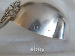 ANCIENNE Cuillère PUNCH ARGENT MASSIF Poinçonnée Minerve 1 Titre Décor D'OISEAUX
