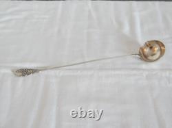 ANCIENNE Cuillère PUNCH ARGENT MASSIF Poinçonnée Minerve 1 Titre Décor D'OISEAUX