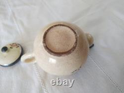 ANCIENNE THÉIÈRE CÉRAMIQUE JAPON ARGENT MASSIF silver Japanese Satsuma teapot