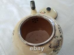 ANCIENNE THÉIÈRE CÉRAMIQUE JAPON ARGENT MASSIF silver Japanese Satsuma teapot