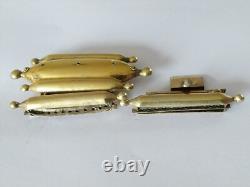 ANCIENS FERMOIRS EMPIRE VERMEIL ARGENT MASSIF pour bracelet collier 1819 1838