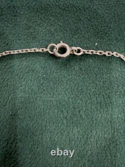ANCIEN BIJOU COLLIER ARGENT MASSIF PIERRES FIN 19eme ART NOUVEAU NECKLACE SILVER