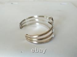 ANCIEN BRACELET NAVAJO ARGENT MASSIF TURQUOISE Native Sterling