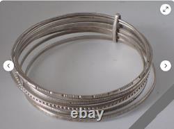 ANCIEN Bracelet Semainier en Argent massif 40 grs. GRAND model. MAGNIFIQUE