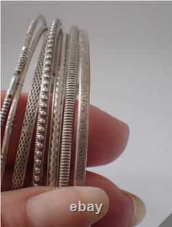 ANCIEN Bracelet Semainier en Argent massif 40 grs. GRAND model. MAGNIFIQUE