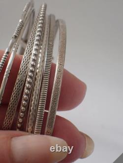 ANCIEN Bracelet Semainier en Argent massif 40 grs. GRAND model. MAGNIFIQUE