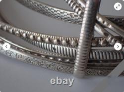 ANCIEN Bracelet Semainier en Argent massif 40 grs. GRAND model. MAGNIFIQUE