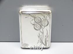 -ANCIEN ETUI A CIGARETTES ARGENT MASSIF 84 RUSSE Russie Impériale FUMEUR