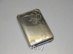 -ANCIEN ETUI A CIGARETTES ARGENT MASSIF 84 RUSSE Russie Impériale FUMEUR