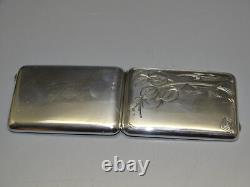-ANCIEN ETUI A CIGARETTES ARGENT MASSIF 84 RUSSE Russie Impériale FUMEUR