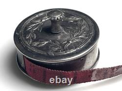 ANCIEN Mètre Ruban Couture Argent Massif ANTIQUE Sterling Silver sewing meter