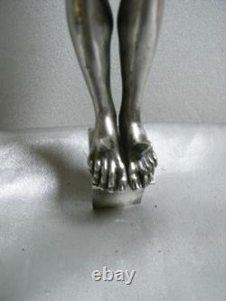 ANCIEN RARE CRUCIFIX CHRIST ARGENT MASSIF STATUE RELIGIEUSE JESUS 251 grs